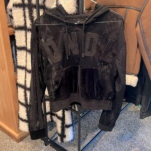 Doughnuts and deadlifts velour mesh hoodie never worn